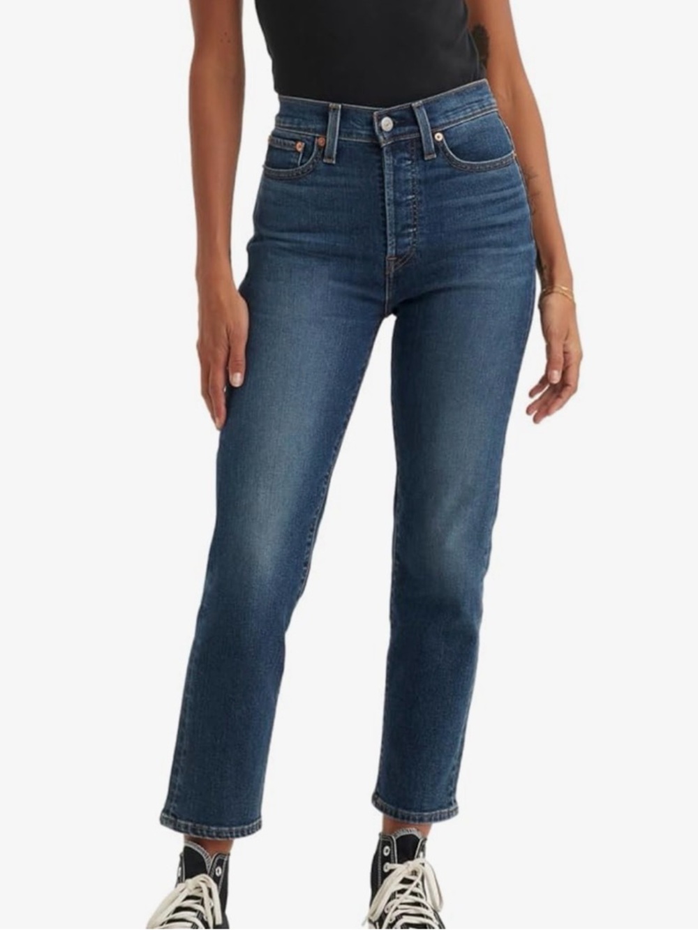 Levi's Medium Blue Straight-Leg Wedgie Women's Jeans